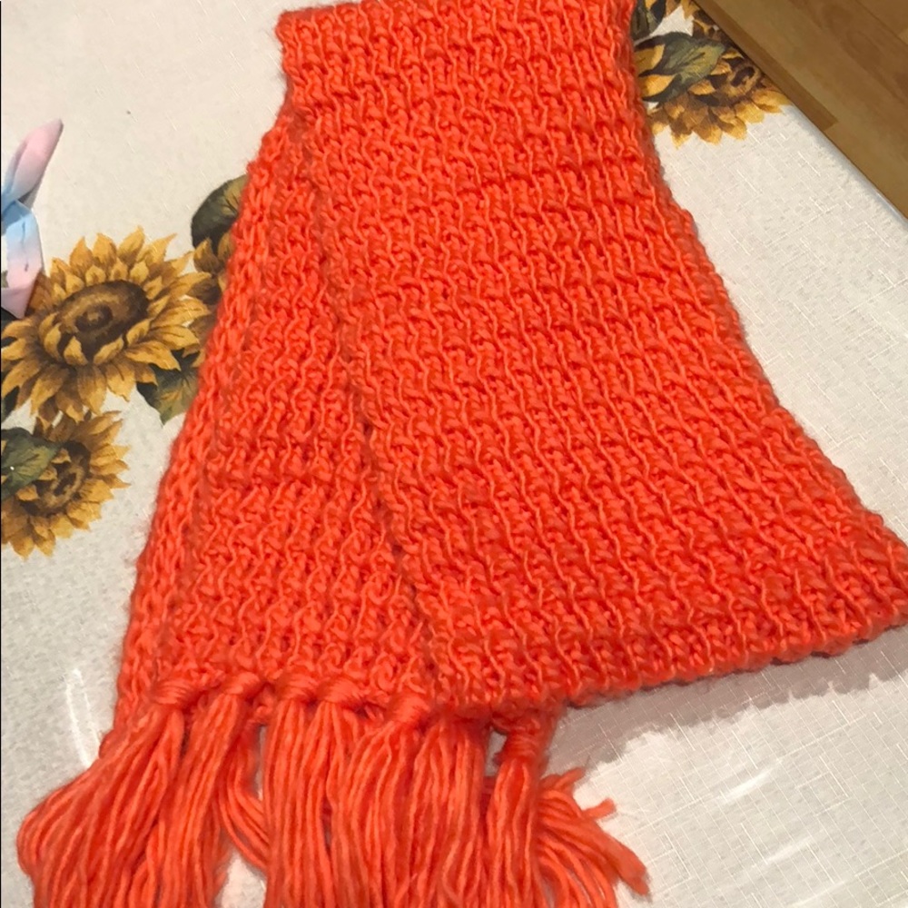 Handmade coral scarf